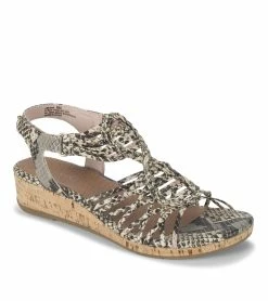 Cheapest 🤩 Baretraps Areana Wedge 🩴 Sandal (BT28920) Blush Multi Snake 🎁