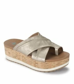 Coupon 🎁 Baretraps Holly Platform Wedge 🩴 Sandal (BT28752) Champagne 🤩
