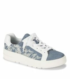 Outlet 🔥 Baretraps Nishelle Lace Up 👟 Sneaker (BT28723) Light Blue/White Flower ⌛