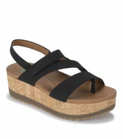Coupon 🔔 Baretraps Haisley Platform Wedge 🩴 Sandal (BT28968) Black 🥰