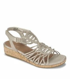 Discount 🛒 Baretraps Areana Wedge 🩴 Sandal (BT28922) Champagne 👍