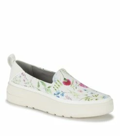 New 👍 Baretraps Nevin Slip On 👟 Sneaker (BT28634) White Multi Flower Canvas 👍