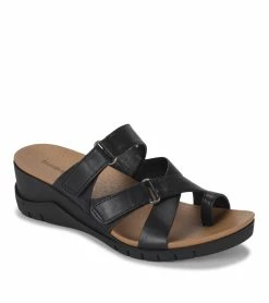 Coupon 🛒 Baretraps Canice Wedge Slide 🩴 Sandal (BT28711) Black 🤩