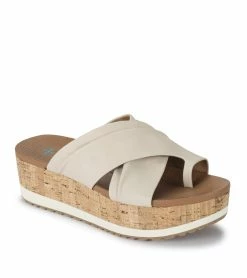 Discount 🛒 Baretraps Holly Platform Wedge 🩴 Sandal (BT28988) Stone ⌛