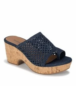 Wholesale ⭐ Baretraps Bethie Wedge 🩴 Sandal (BT28658) Dark Denim 🎉