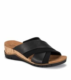 Best deal ⌛ Baretraps Carmiela Wedge Slide 🩴 Sandal (BT27853) Black Zebra 🧨