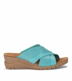 Wholesale 🤩 Baretraps Carmiela Wedge Slide 🩴 Sandal (BT28958) Turquoise Lizard 😍 -Cheap Sandals Store baretraps carmiela wedge slide sandal bt28958 17336.1667327814