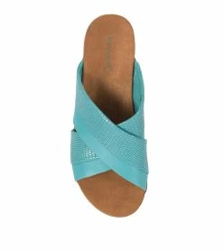Wholesale 🤩 Baretraps Carmiela Wedge Slide 🩴 Sandal (BT28958) Turquoise Lizard 😍 -Cheap Sandals Store baretraps carmiela wedge slide sandal bt28958 79317.1667328937