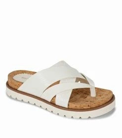 Discount ❤️ Baretraps Deirdra Slide 🩴 Sandal (BT28942) Cream Lizard 🌟