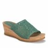 Best Pirce 🔔 Baretraps Flossey Wedge Slide 🩴 Sandal (BT27958) Turquoise ⭐