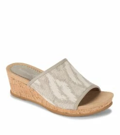 Outlet 🔔 Baretraps Flossey Wedge Slide 🩴 Sandal (BT28987) Natural Ikat 🧨