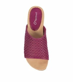 Flash Sale 🧨 Baretraps Flossey Wedge Slide 🩴 Sandal (BT28993) Magenta 😉 -Cheap Sandals Store baretraps flossey wedge slide sandal bt28993 22044.1667327838
