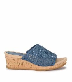 Brand new 🌟 Baretraps Flossey Wedge Slide 🩴 Sandal (BT28994) Ocean 👍 -Cheap Sandals Store baretraps flossey wedge slide sandal bt28994 90856.1667332857