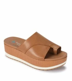 Best Sale ✔️ Baretraps Harlow Platform Wedge 🩴 Sandal (BT28981) English Brown 👍