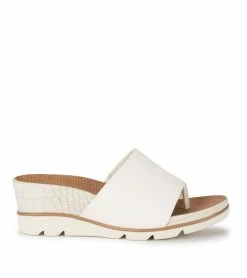 New 💯 Baretraps Leigha Wedge Slide 🩴 Sandal (BT29054) Cream ✨ -Cheap Sandals Store baretraps leigha wedge slide sandal bt29054 54084.1667334543