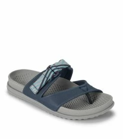 Promo π₯° Baretraps Narlie Slide π©΄ Sandal (BT29202) Navy Blue Mesh π