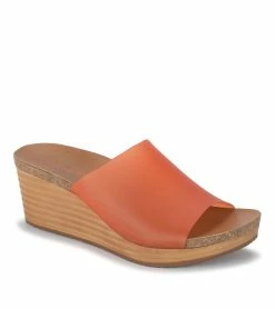 Buy 💯 Baretraps Yalissa Wedge Slide 🩴 Sandal (BT29204) Orange 😀