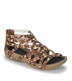 Best Sale 🔔 Baretraps Samina 🩴 Sandal (BT28811) Brown Multi Leopard 🥰