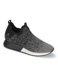 Cheap 𧨠Baretraps Pringer Slip On π Sneaker (BT28632) Dark Grey/Black π
