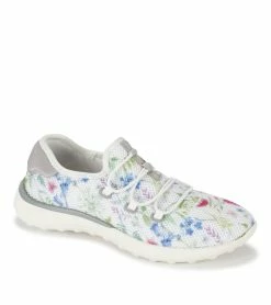 Promo ✔️ Baretraps Graciela Slip On 👟 Sneaker (BT28995) White/Multi Flower Print 😀