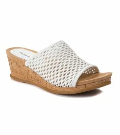 Best Sale 🔥 Baretraps Flossey Wedge Slide 🩴 Sandal (BT25630) White 💯